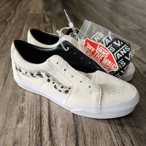 Vans Soft Suede Marshmallow/Dalmation SK8-Low Skate Shoe Women's 6.5 Men's 5